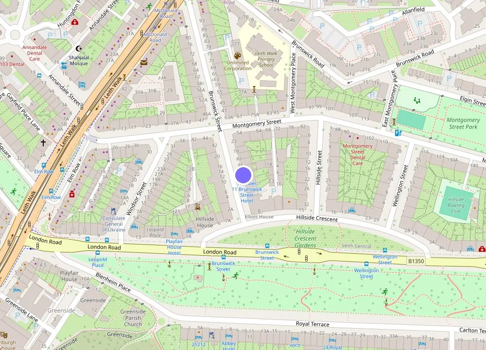 Map: No11 Boutique Hotel & Brasserie